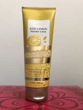Bath  Body Works ICED LEMON POUND CAKE Body Cream 8 oz Rare