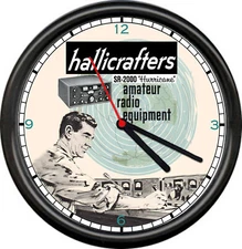 Hallicrafters Hurricane Amateur Radio Ham Equipment Tube Dealer Sign Wall Clock