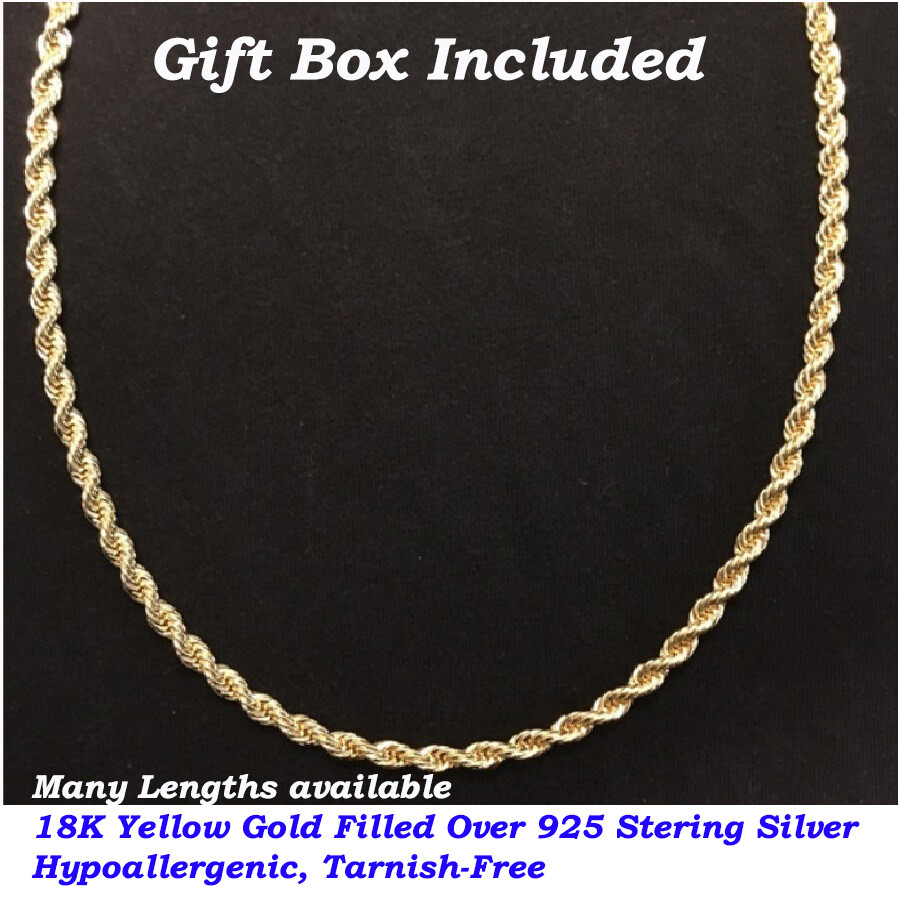 18K Yellow Gold over Sterling Silver Hypoallergenic 26
