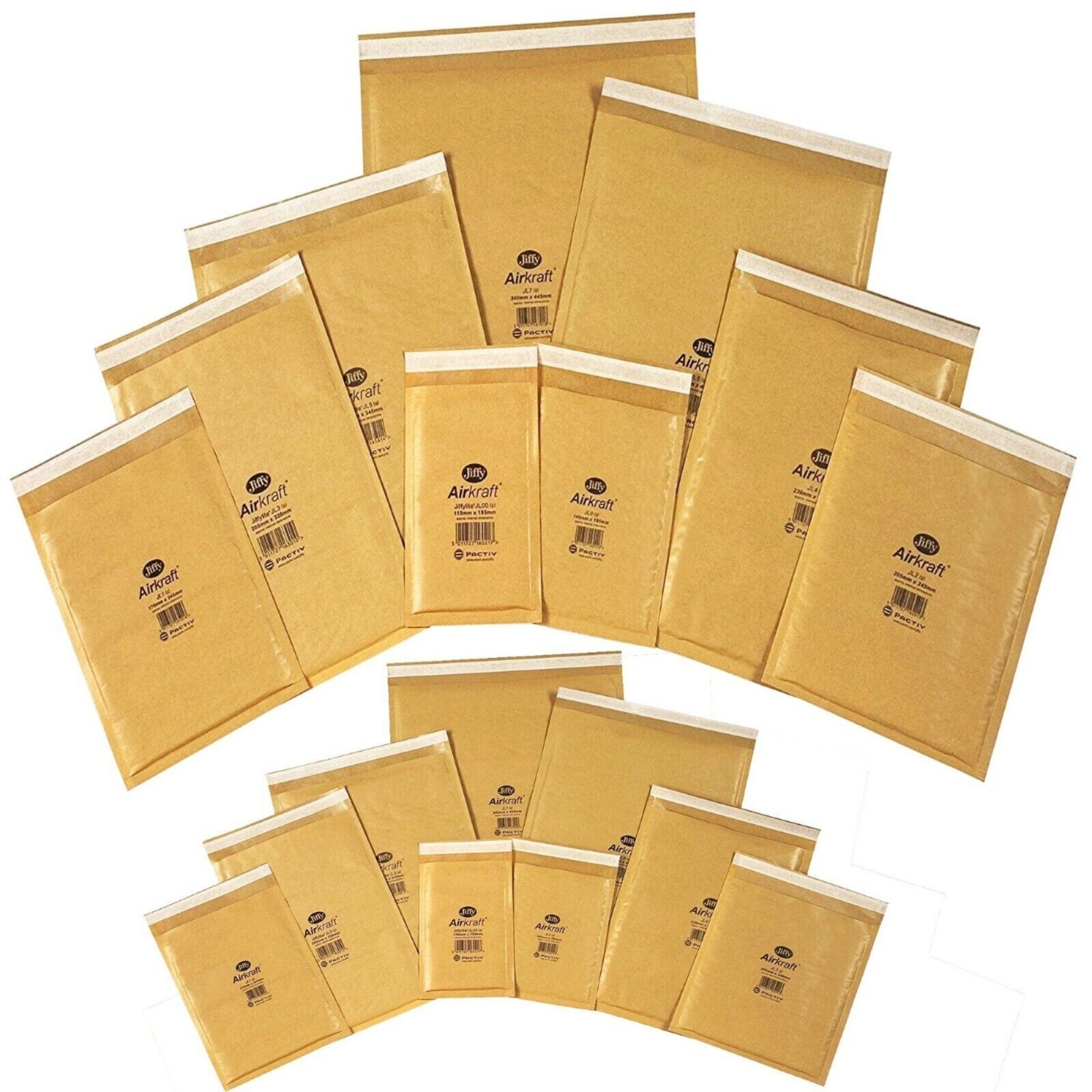 Jiffy Padded Envelopes Gold Mailers Bags All SIZE B/00 C/0 D/1 E/2 F/3