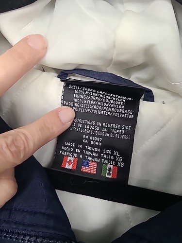 Chaqueta con capucha vintage años 90 Adidas clásica con logotipo grande trébol para hombre XL DE COLECCIÓN RARA Azul marino - Imagen 12 de 16