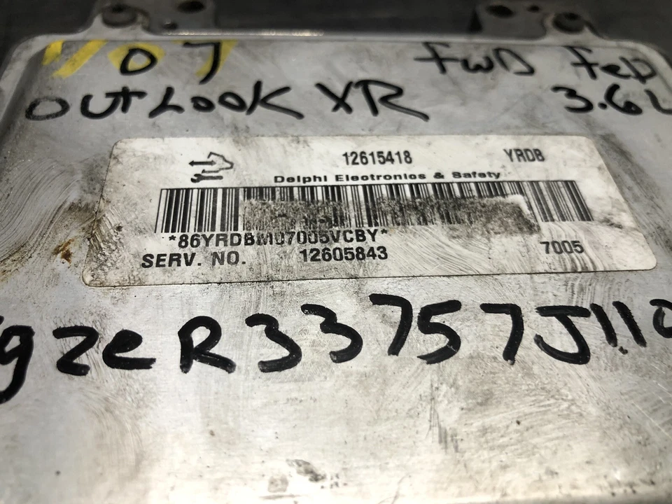 2008 Saturn Outlook 引擎电脑 Ecu Ecm Pcm 控制模块 — 第 3/4 张图片