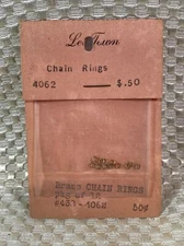 Vintage Lee Town #4062 Brass Chain Rings In Original Package.