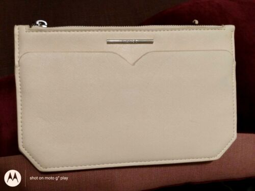 MANGO BARCELONA LEATHER crossbody clutch Bag ivory used for very short time - Picture 3 of 12