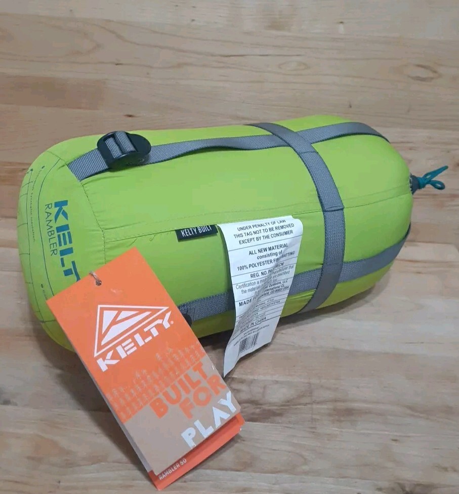 KELTY RAMBLER 50 DEGREE CLOUDLOFT Sleeping Bag synthetic polyester GREEN  APPLE