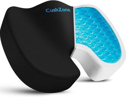 Office Chair Seat Cushion, Cooling Gel Enhanced Memory Foam Cushion for Long Sit