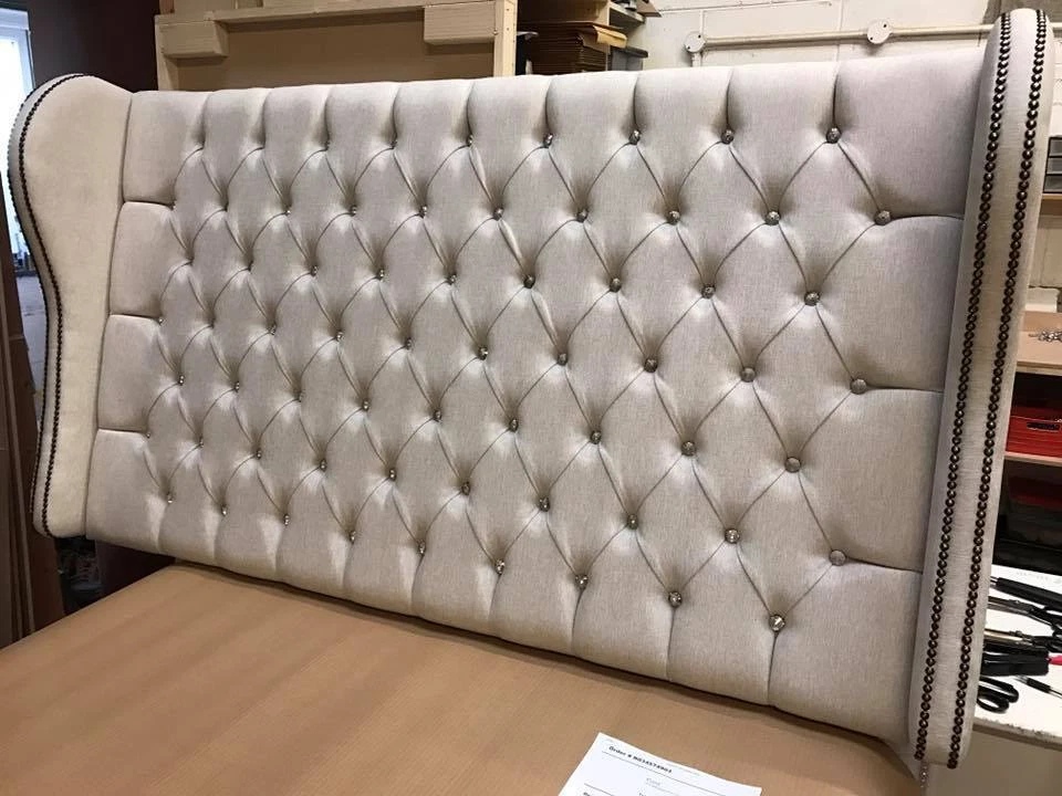 Modern deep button headboard deals