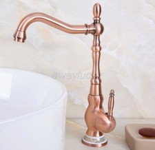 Antique Red Copper Bathroom Sink Mixer Tap Vanity Basin Kitchen Faucet
