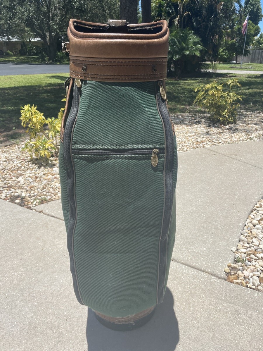 Burton Vintage Golf Cart Bag - 6 Way - Green & Tan w