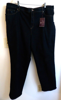 Gloria Vanderbilt Ladies Amanda Black Supreme Stretch Jeans 24W NWT