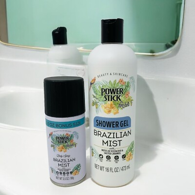 #ad #ad Power Stick Set of 2 NEW BRAZILIAN MIST Body Spray and Shower Gel $11.43