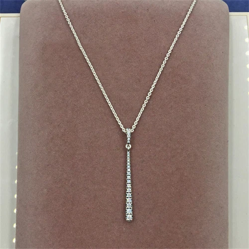 New Authentic 925 Sterling Silver Shooting Star Necklace,Clear CZ 60cm/23.6"