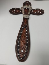 WESTERN COWBOY BELT BUCKLE CROSS 15.75" WALL CROSS