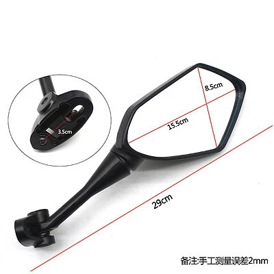 Pair Side Rear View Mirrors Left & Right For KAWASAKI NINJA 250R EX250 2008-2013 - image 3 of 4