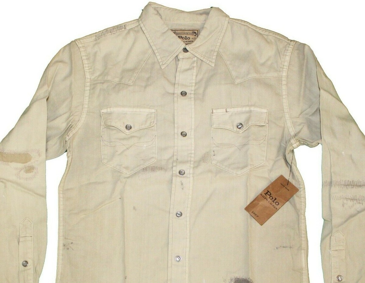 cream polo button down