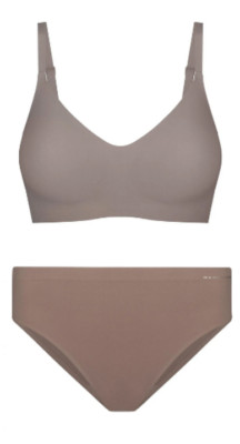 Marc & Andre Paris Nahtloser BH Ohne Bügel SET Gr.36 - BH 65 A/B & Slip 38 Laser
