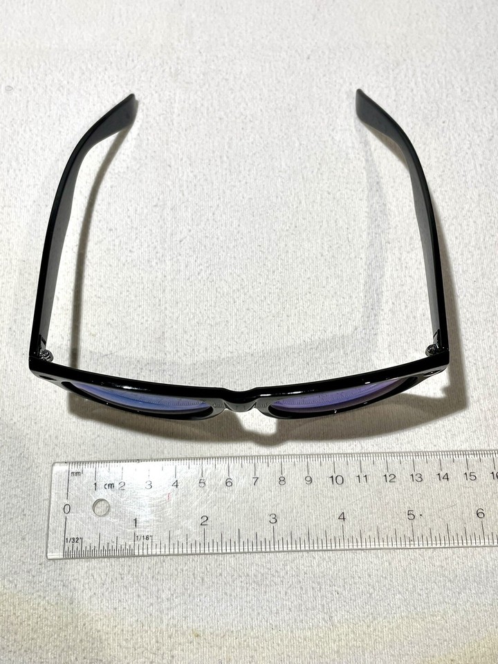 Coors Light Sunglasses Glossy Black Frames UV Protection Mirror Blue