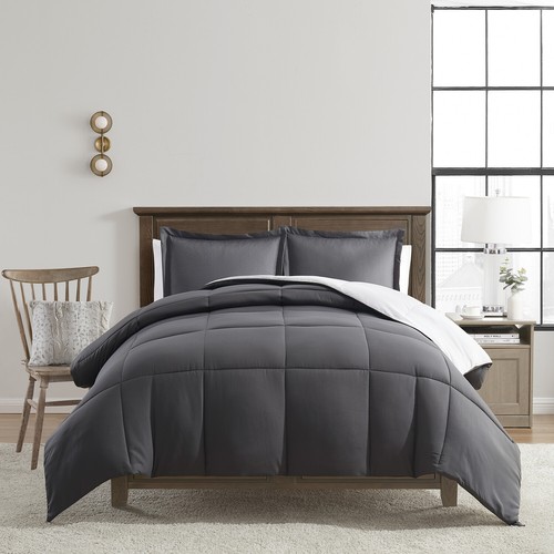 3 Pc Nymbus Reversible Down Alternative Pillow Shams & Queen King Size Comforter - Afbeelding 56 van 67