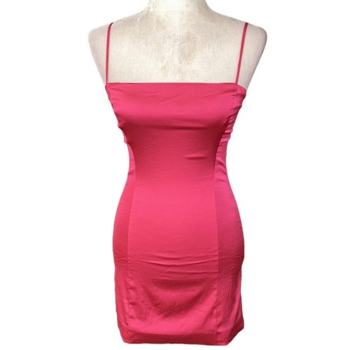 LN Aritzia Sunday Best Pink Shimmer Satin Mini Dress - 2 - Picture 3 of 16