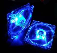 New 120mm lcy Neon BLUE LED Computer PC Cooler Case CPU Radiator Cooling Fan