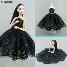 Black Ballet Dress For 11.5in. Doll Outfits Clothes 1/6 Dolls Accessories Gown