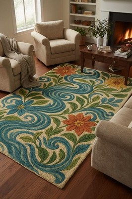 Designer Rug | Irregular Rug | Wool area Rugs | Living Room Rug | Tufted A131