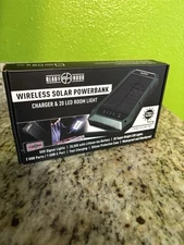 Ready Hour Wireless Solar Power Bank Charger & 20 LED Room Light SOS Signal