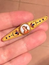 Spilla antica in oro giallo 18 Kt 750