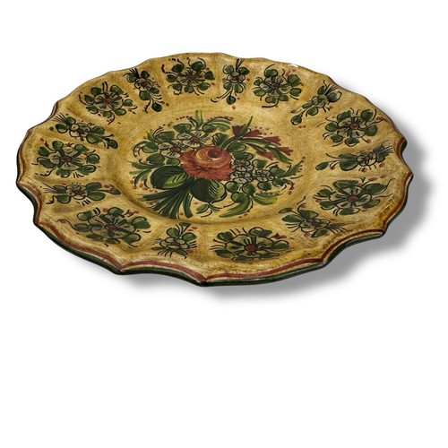 Ancienne assiette florale Biagioli Gubbio Italie 7" peinte main signée numéro 44 - Photo 3/7