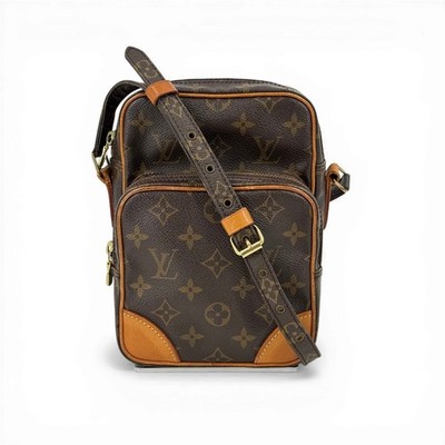 Echte LOUIS VUITTON Amazon Monogramm Canvas braune Crossbody Schultertasche M...