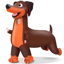 Halloween Dog Inflatable Costume - Funny Full Body Blow Up for Kids Party