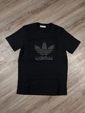 Adidas Originals Shirt Mens Large Black Trefoil Big Logo Short Sleeve T-Shirt