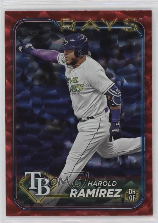 2024 Topps Series 1 Orange Crackle Foil 13/299 Harold Ramirez Ramírez #256 gh4