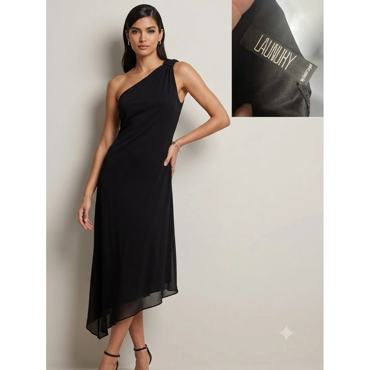 laundry by design one shoulder dress Laundry by Design Women's One Shoulder Belted Crepe Dress RED PLUM 4