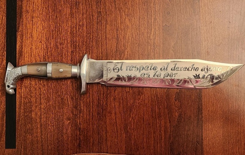 1960s Handmade Mexican Acevedo Oaxaca Bowie Knife Eagle