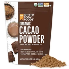 Organic Cacao Powder, Rich Chocolate Flavor, Non-Gmo, Gluten-Free, Cocoa, 16 Oun