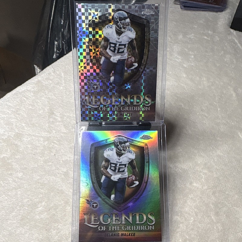 2025 Topps Chrome Legends of the Gridiron Refractor Delanie Walker 2 card lot