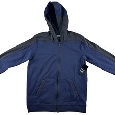 NWT Bauer Premium Fleece Full Zip Hoodie Youth Size XL Hockey Blue  Gray