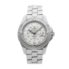 Breitling Colt GMT Steel Auto Silver Dial Bracelet Watch 40mm A3235011/G567