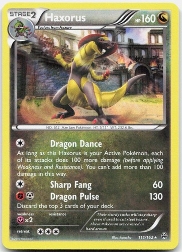 Haxorus 111/162 Holo Rare BREAKthrough Pokemon Heavily Played