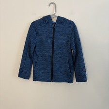 Champion Boys XS 4/5 Blue Hooded Sweatshirt Full Zip T5