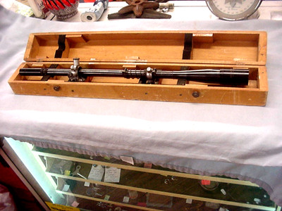 R.A. Litschert 15x Spot-Shot Scope With Original Transport Wood Case