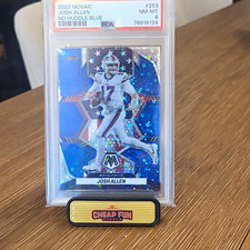 Panini 2022 Mosaic Josh Allen National Pride #253 No Huddle Blue /75 PSA 8