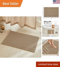 Waffle Bath Mat, Boho Bathroom Rugs Non Slip Washable Super Absorbent Quick D...