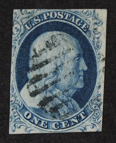 CKStamps: US Stamps Collection Scott#9 1c Franklin Used CV$95