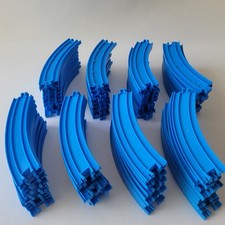 Lot of 80 Takara Tomy Plarail R-03 Curved Tracks Blue Rails Excellent Condition