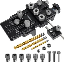 GOINGMAKE Dowel Jig Kit with Quick Positive Stop and Clamp