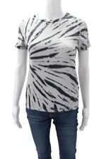 Michael Stars Womens Tie Dye Print Tee Shirt Gray Cotton Size Extra Small