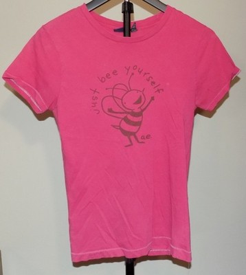 Women's American Eagle short sleeve crew neck t-shirt Small Red Just bee yoursel