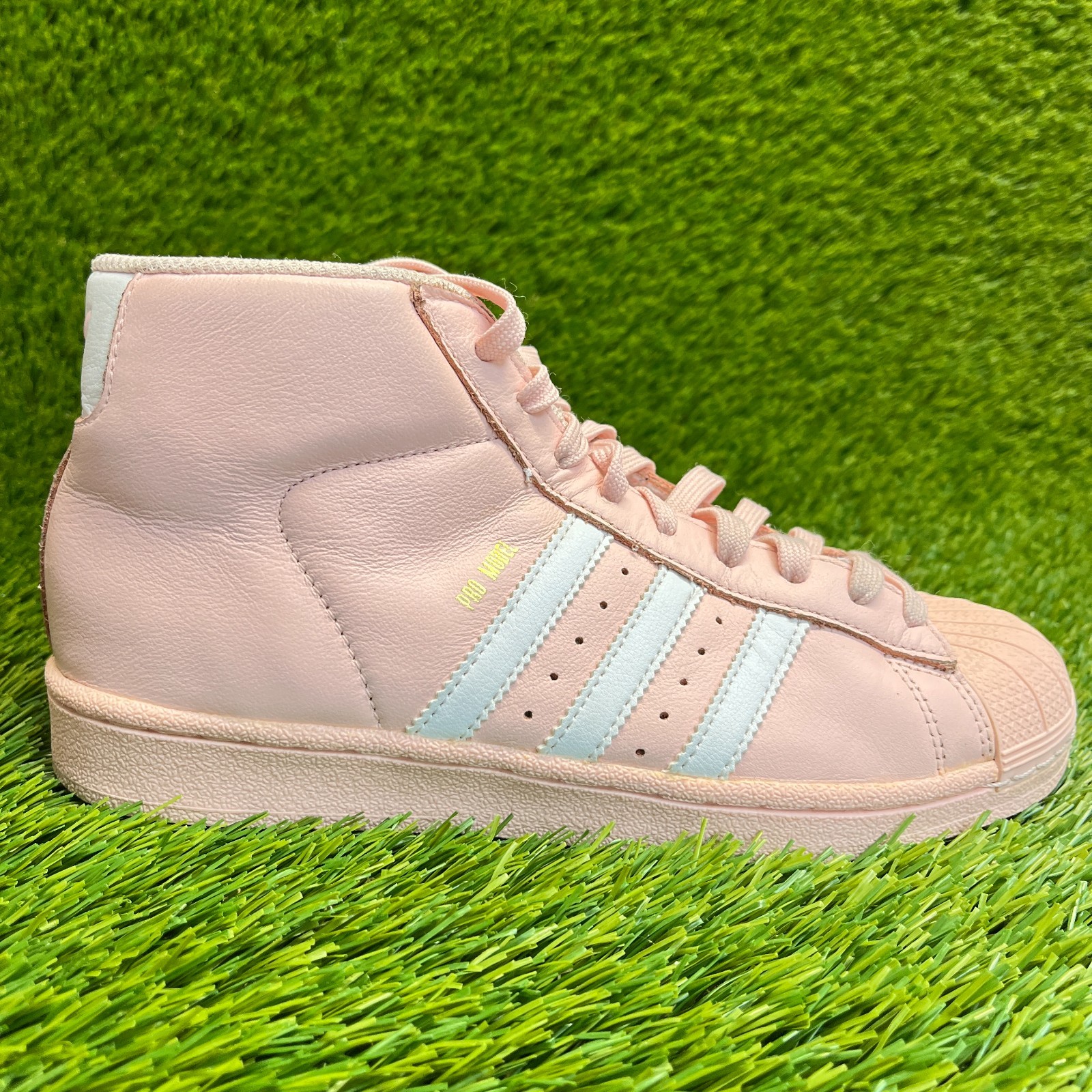 Adidas Pro Model Girls Size 6Y Pink White Gold Athletic Leather Shoes Sneakers Adidas Pro Model Girls Size 6Y Pink White Gold Athletic Leather Shoes Sneakers